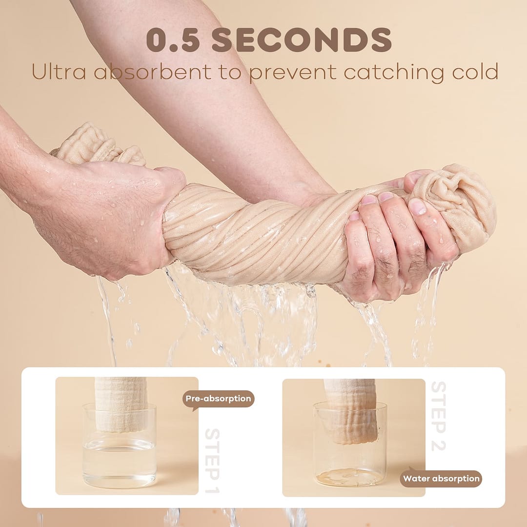 Hooded Towel 100% Muslin Cotton Bath Towel 2 Pack Baby Bath Towels Robe - Image 3