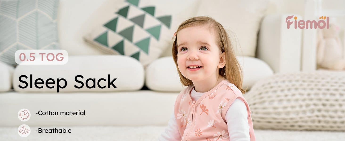 Pink Baby Sleep Bag Sack 0.5 tog Sleep Sack 6-12 months Sleeping Bag pink baby sleep bag sack