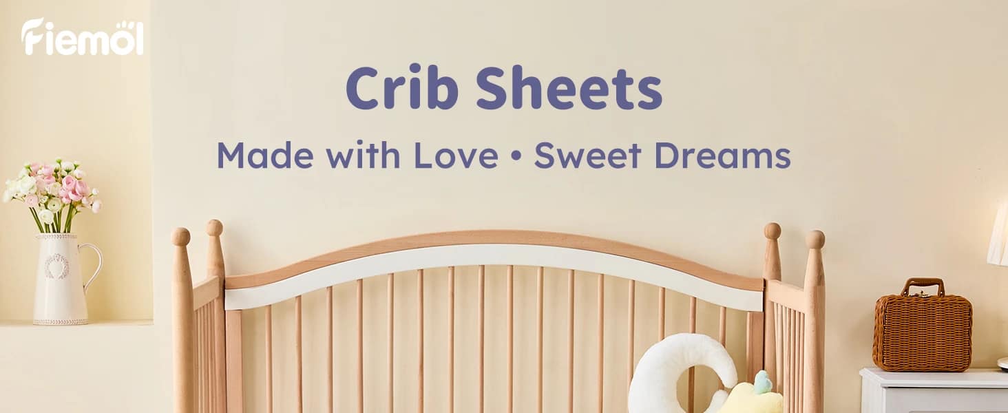 Toddler Bed Sheets Fitted for 52”x28” Standard Crib and Toddler Mattresses 4 Pack Baby Crib Sheet Baby Crib Sheet 10 6