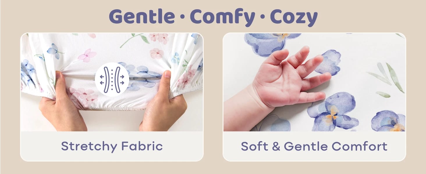 Toddler Bed Sheets Fitted for 52”x28” Standard Crib and Toddler Mattresses 4 Pack Baby Crib Sheet Baby Crib Sheet 3 7