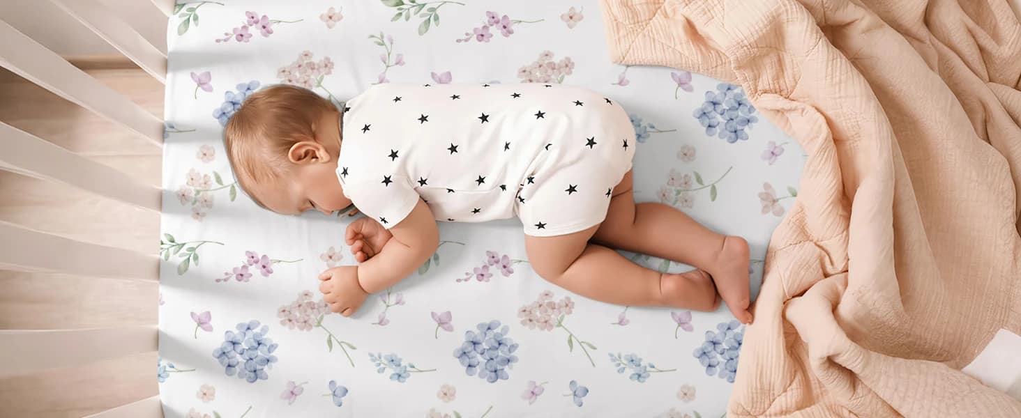 Toddler Bed Sheets Fitted for 52”x28” Standard Crib and Toddler Mattresses 4 Pack Baby Crib Sheet Baby Crib Sheet 7 8