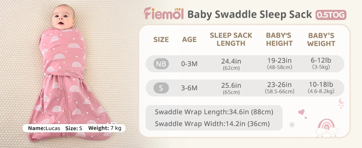 Baby Swaddle Sleep Sack 0-6 Months Swaddles for Newborns Girl Sleep Bags Swaddle Wearable Blanket Baby Swaddling Sleep Sack 5