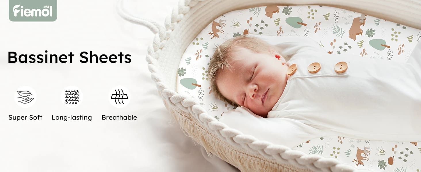 Microfiber Bassinet Sheet Easy-Change Baby Sheets Oval Hourglass Rectangle Mattress auto draft