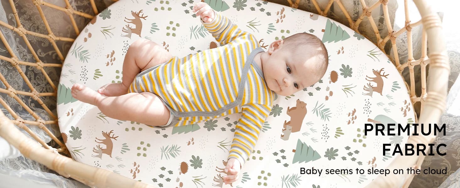 Microfiber Bassinet Sheet Easy-Change Baby Sheets Oval Hourglass Rectangle Mattress auto draft