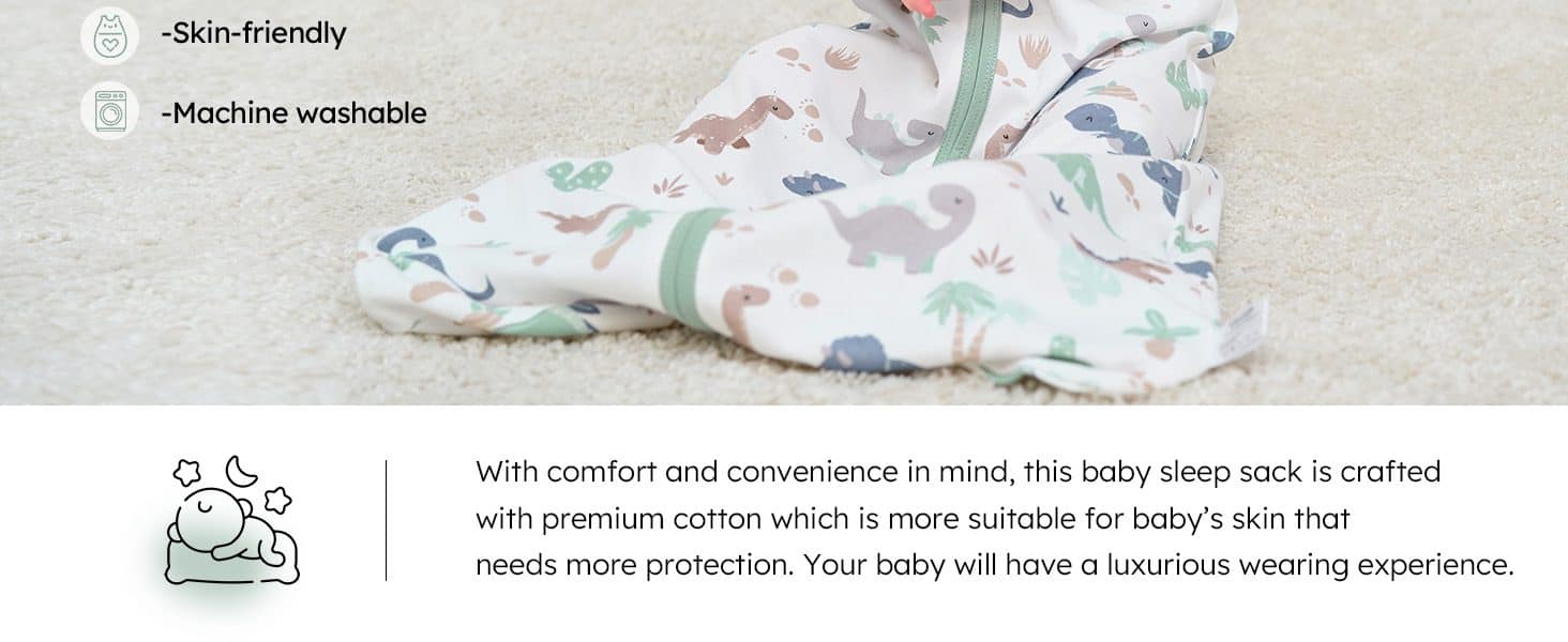 Baby Sleeping Bag Single Pack Infant Wearable Blanket Soft Sleep Sack for Baby Green PC A1 1