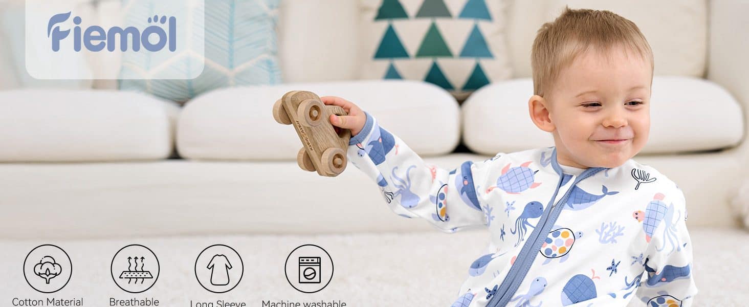 Cotton Sleep Sack with Sleeves Sleep Sack 0-24 Months 0.5 Tog Baby Sleeping Bags PC A1 6