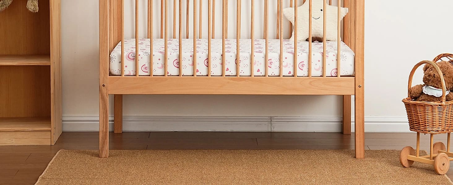 Baby Crib Sheets Girl 3 Pack Toddler Bed Sheets Fitted for 52”x28” Standard Crib and Toddler Mattresses auto draft