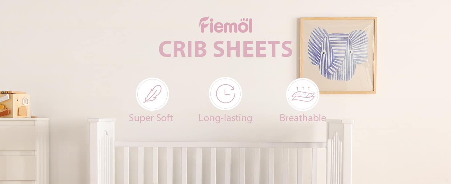 Baby Bed Sheet Pink Purple Rainbow Kids Crib Sheet 52” x 28” Fitted Crib Mattress Sheet Baby Crib Sheets 1