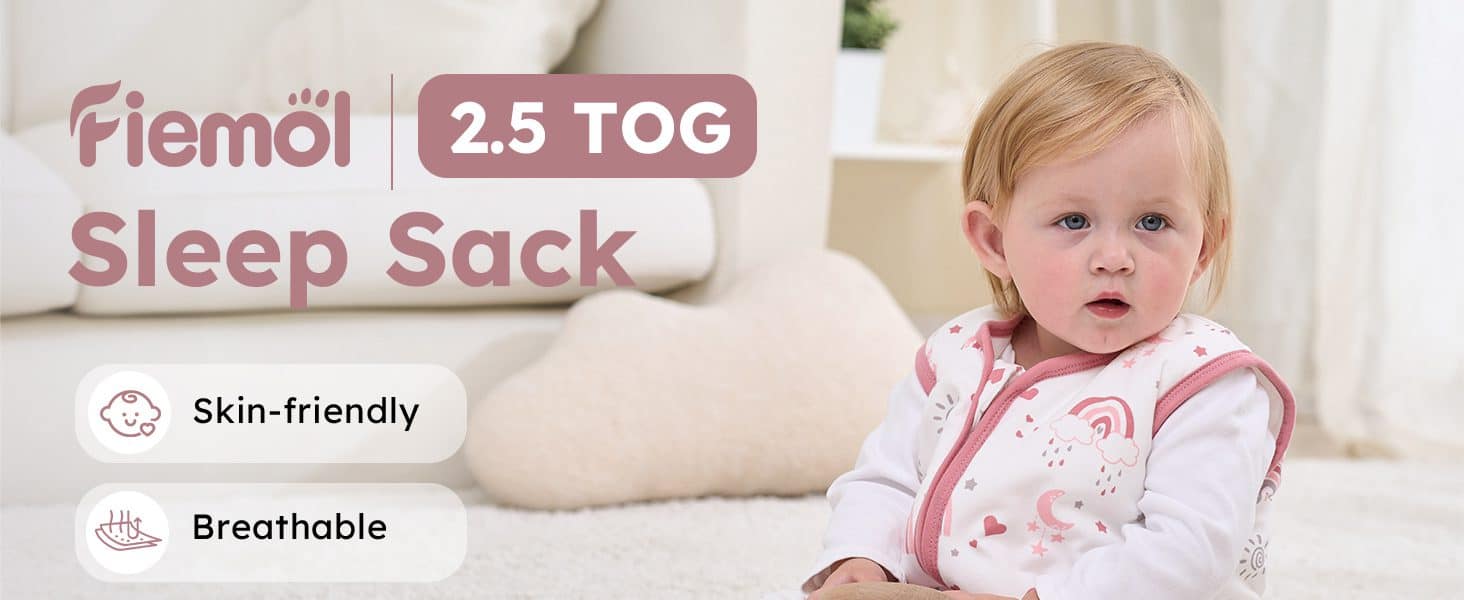 Warm Soft Sleeping Bag for Toddler Boy Girl 2.5 TOG Cotton Winter Baby Wearable Blanket with 2-Way Zipper warm soft sleeping bag for toddler boy girl 2.5 tog cotton winter baby wearable blanket with 2 way zipper