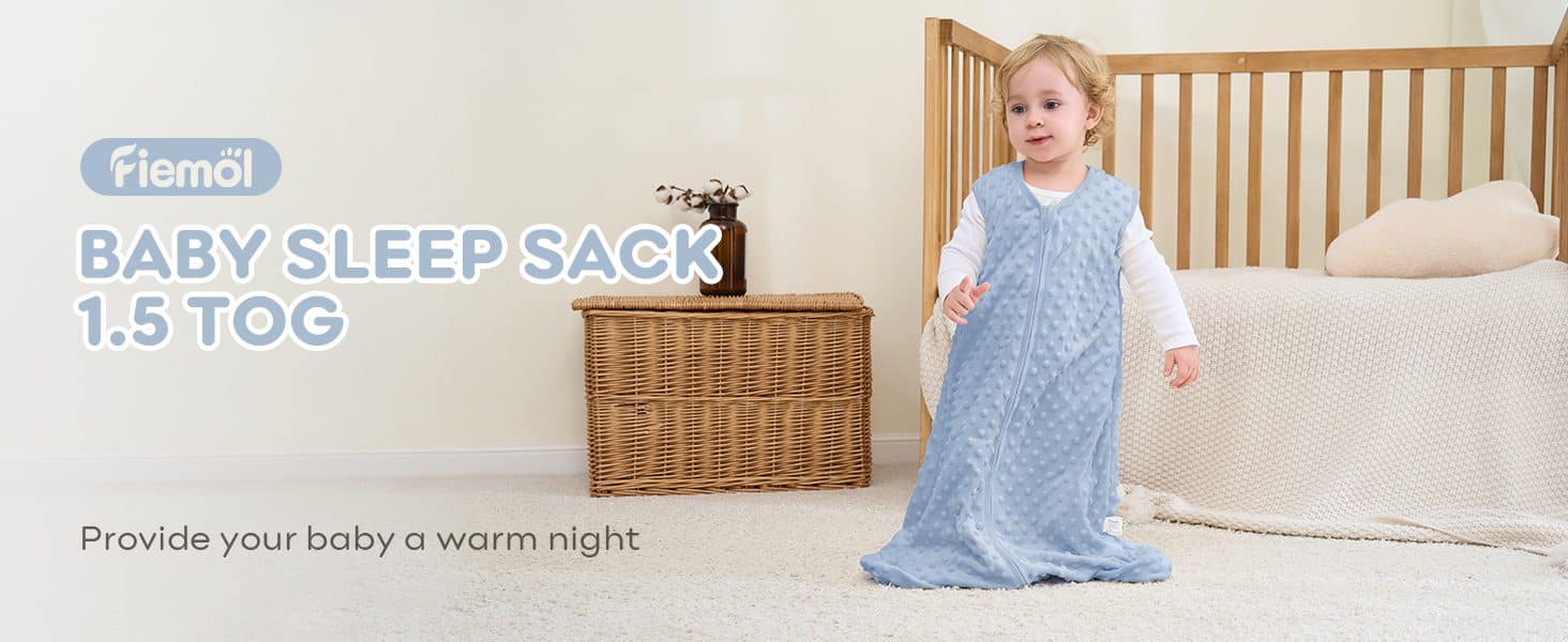 Cozy Fleece Sleep Sack Snug Baby Sleep Bag with Two-Way Zipper Plush Dot Design Baby Blanket 画板 1 10