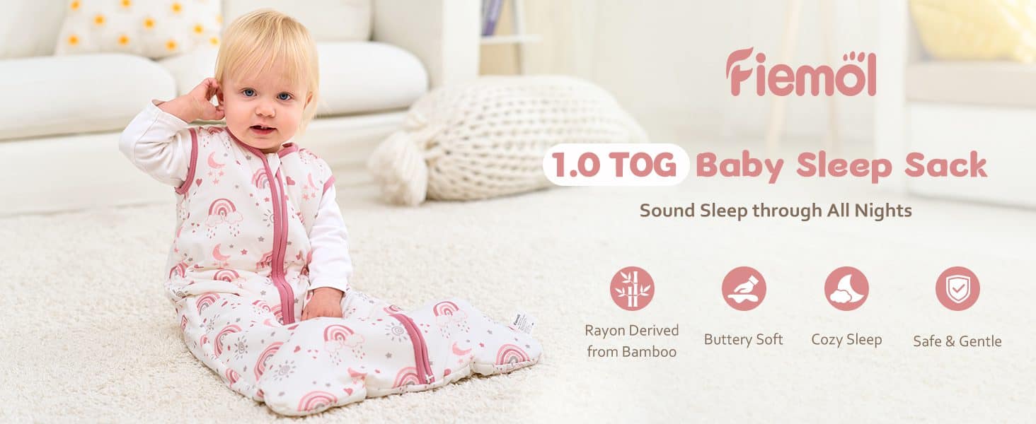 Sleeping Bag Rayon Made from Bamboo Baby Sleep Sack 1 Tog Pink Rainbow sleeping bag rayon made from bamboo baby sleep sack