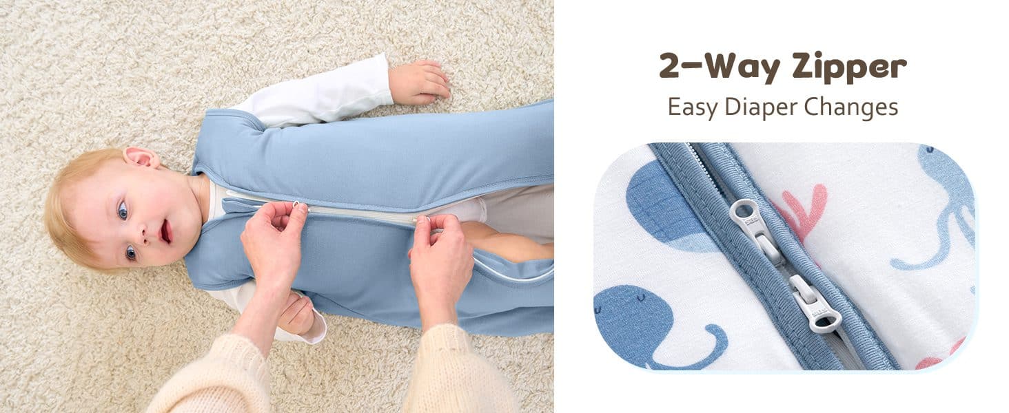 Newborn Bamboo Cotton Anti-Startle Sleeping Bag Bamboo Made 2 Pack Baby Sleep Sack 画板 2 拷贝 2 2