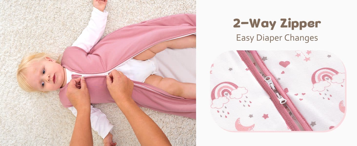 Sleeping Bag Rayon Made from Bamboo Baby Sleep Sack 1 Tog Pink Rainbow sleeping bag rayon made from bamboo baby sleep sack