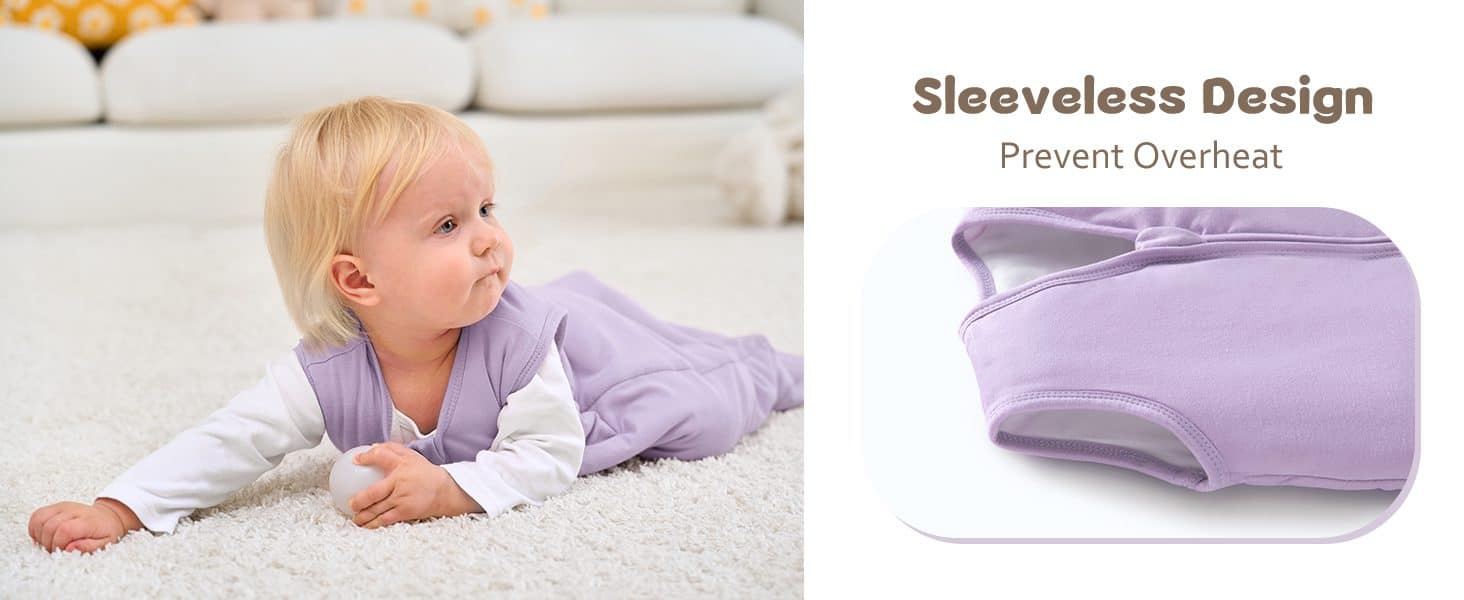 Baby Sleep Sack 0-24 Months Purple Butterfly 2 Pack Baby Wearable Blanket Soft Sleeping Bag 画板 3 1
