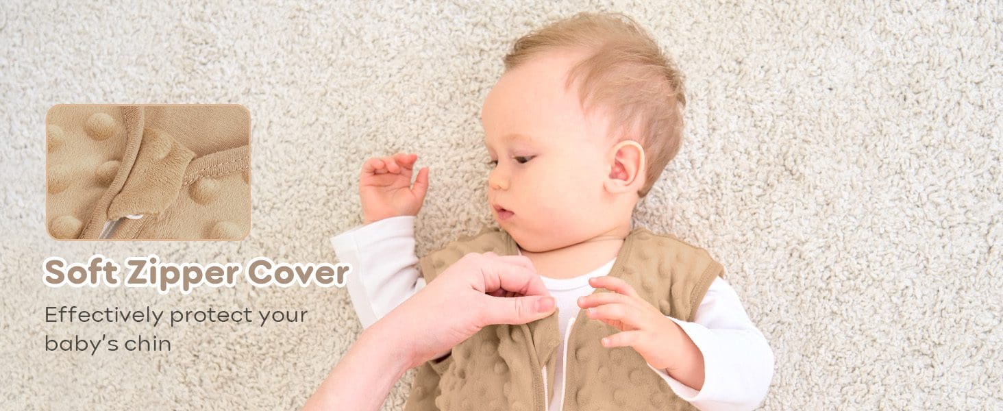 Nursery Sleep Sack Brown&Coffee Plush Dots Fleece Baby Sleeping Bag 2 Pack Wearable Blanket 画板 5 9