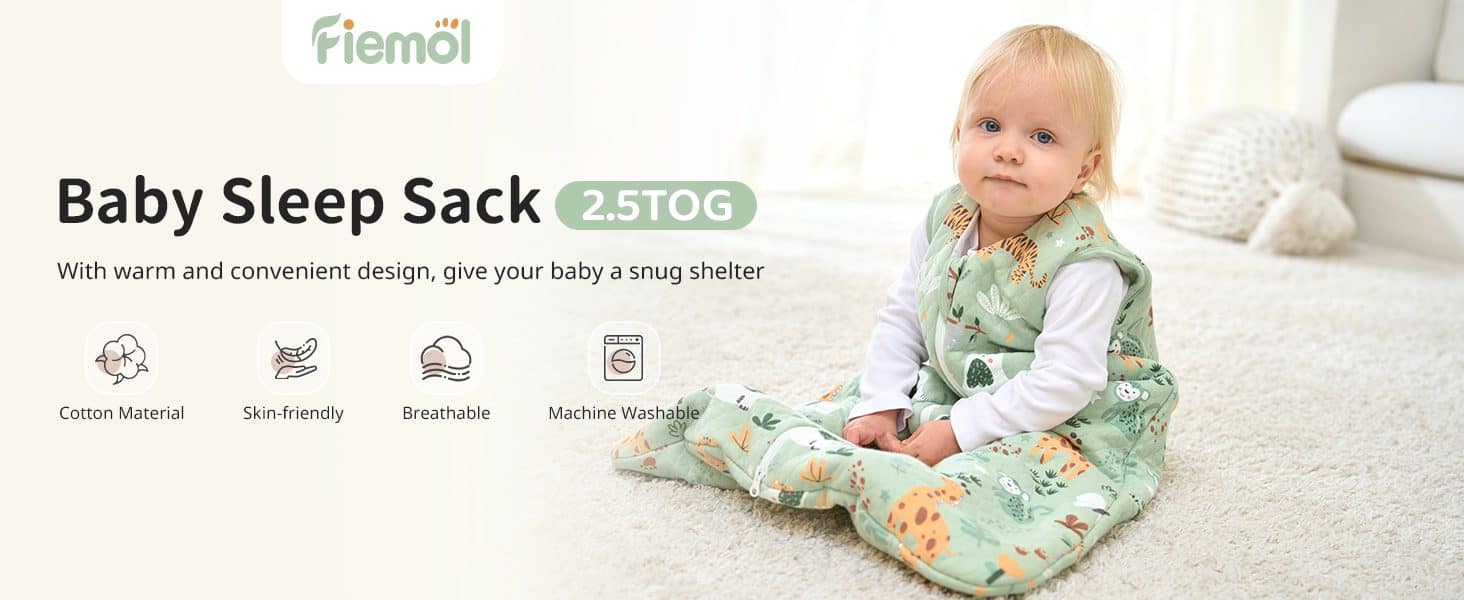 2.5 Tog Baby Sleep Sack Wearable Sleep Sack Baby Winter Cotton Sleeping Bag auto draft