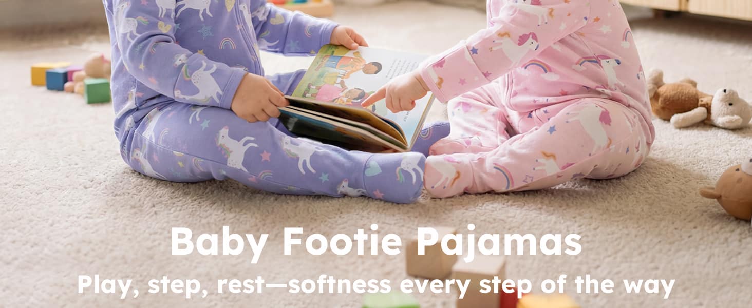 Baby Girl Sleepers 100% Cotton Footie Pajamas Newborn with 2-Way Zipper Footie Pajamas Newborn 1