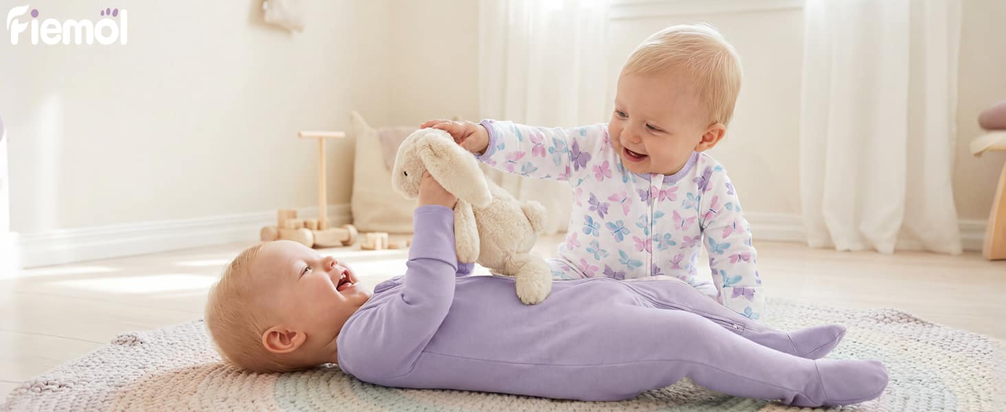 Footie Pajamas for Newborn 100% Cotton Baby Girl Sleepers Baby Clothes auto draft