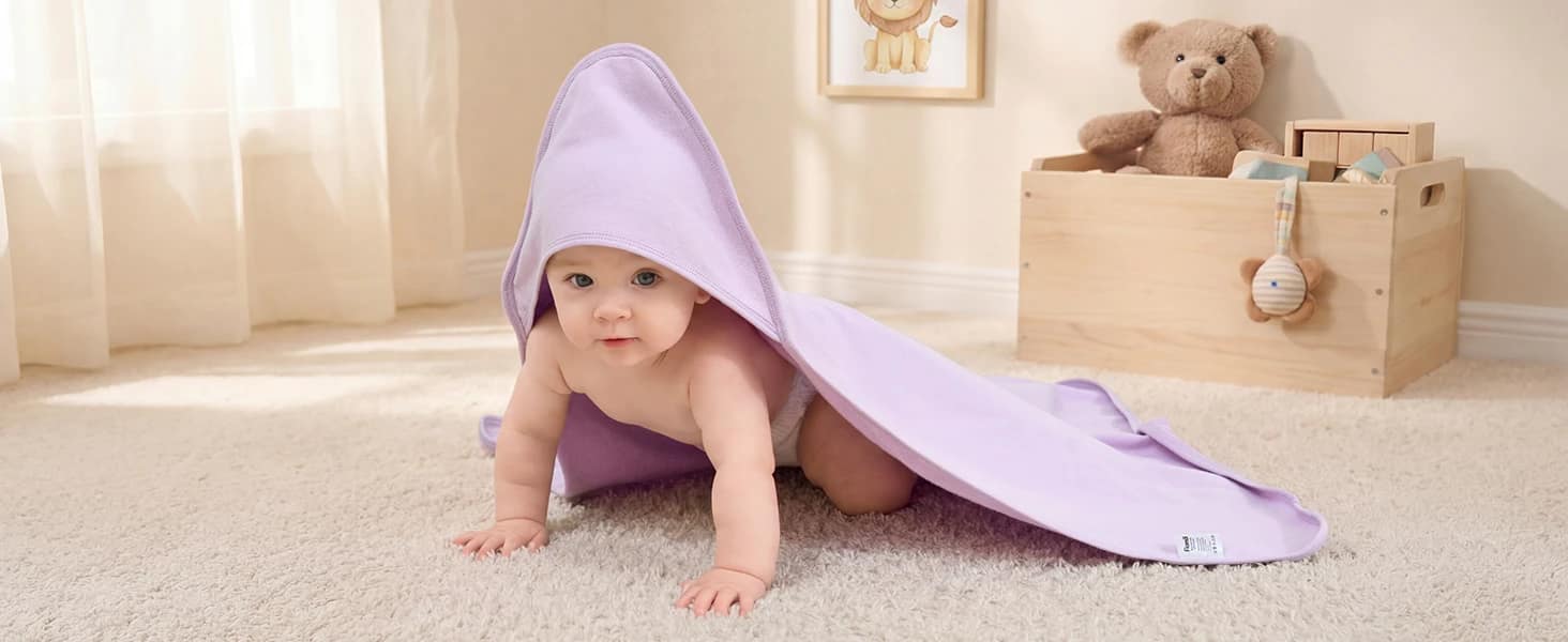 Soft & Absorbent Knit Terry Bath Towels 100% Cotton Baby Bath Towels with Hood auto draft