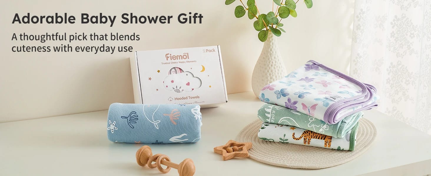 Soft & Absorbent Knit Terry Bath Towels 100% Cotton Baby Bath Towels with Hood hooded baby towels for newborn