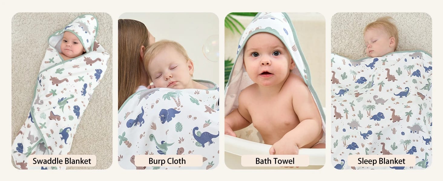 Baby Towel with Hooded for Newborn Toddlers Cotton Baby Bath Towel 2 Pack Hooded Baby Towel 2