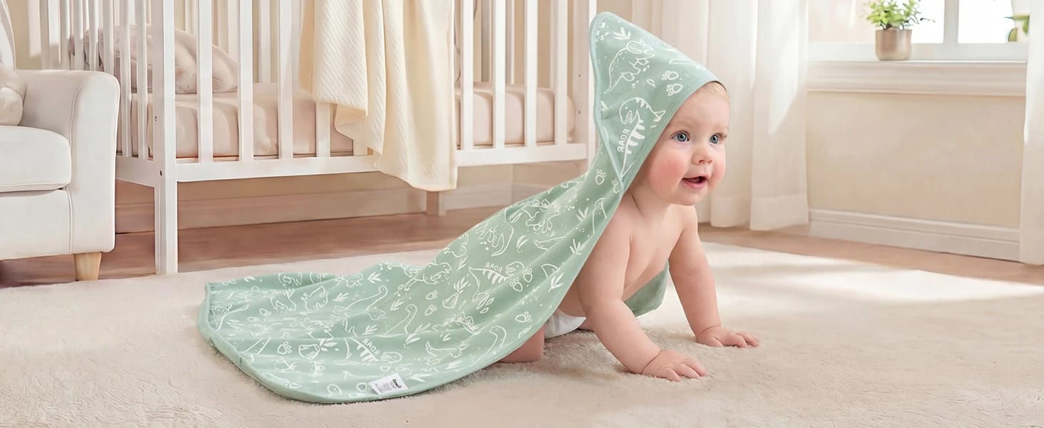 Baby Towel with Hooded for Newborn Toddlers Cotton Baby Bath Towel 2 Pack Hooded Baby Towel 4