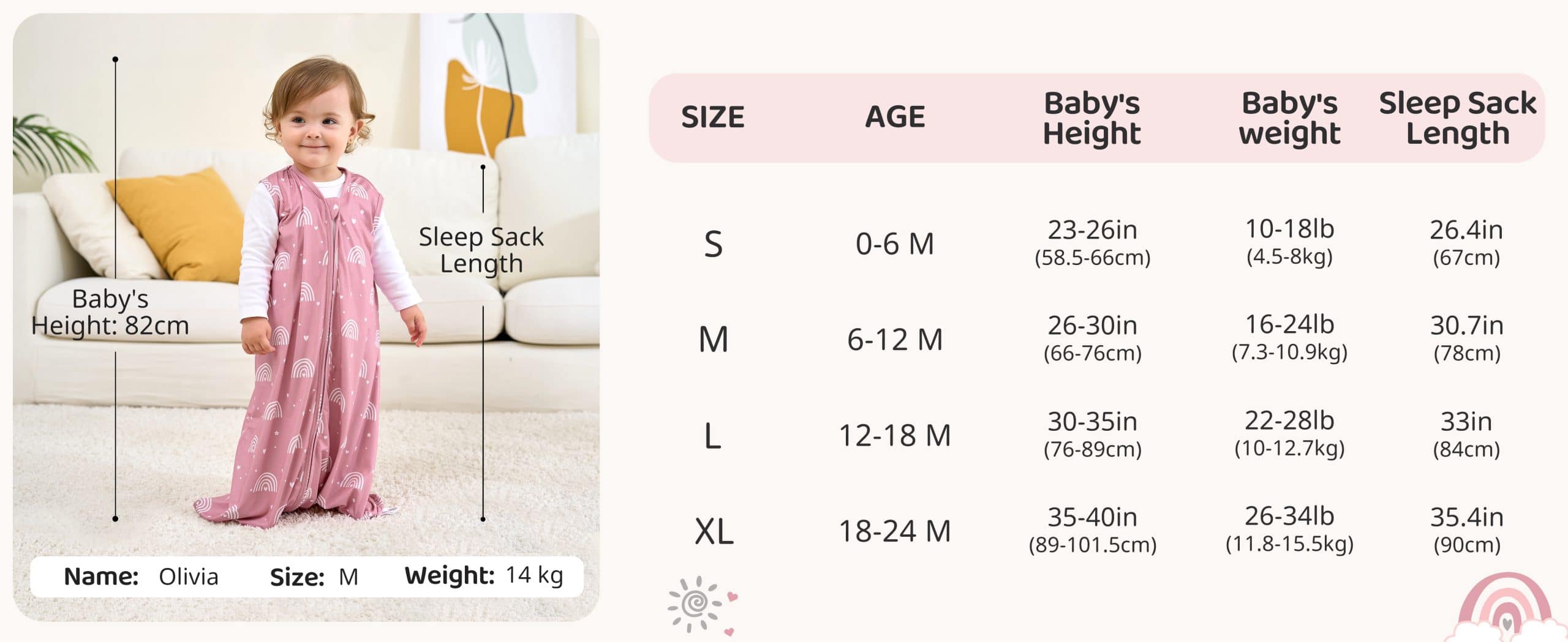 Soft Baby Sleeping Sack 0.5 TOG and Sleeveless Baby Sleep Bag Girl Sleep Sack 8 1 Scaled