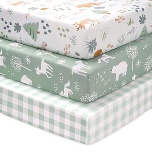 Baby Crib Mattress Sheet Microfiber Pack and Play Sheets Girl Boy 38x26 Pack n Play Playard Fitted Sheet