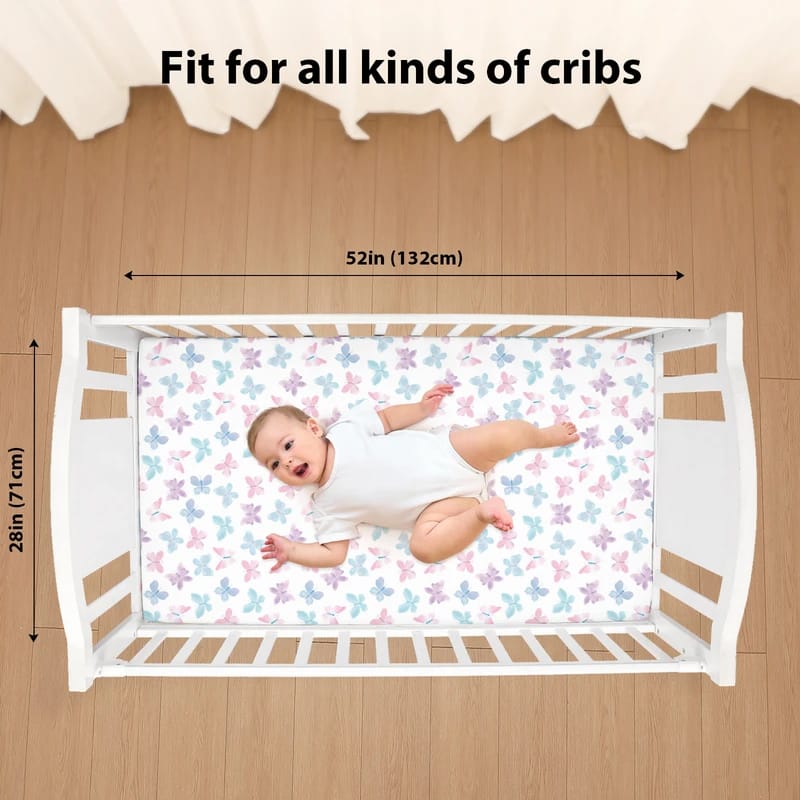 Crib Sheets for Babies 3 Pack Baby Crib Sheet Microfiber Fitted Crib Sheets - Image 7