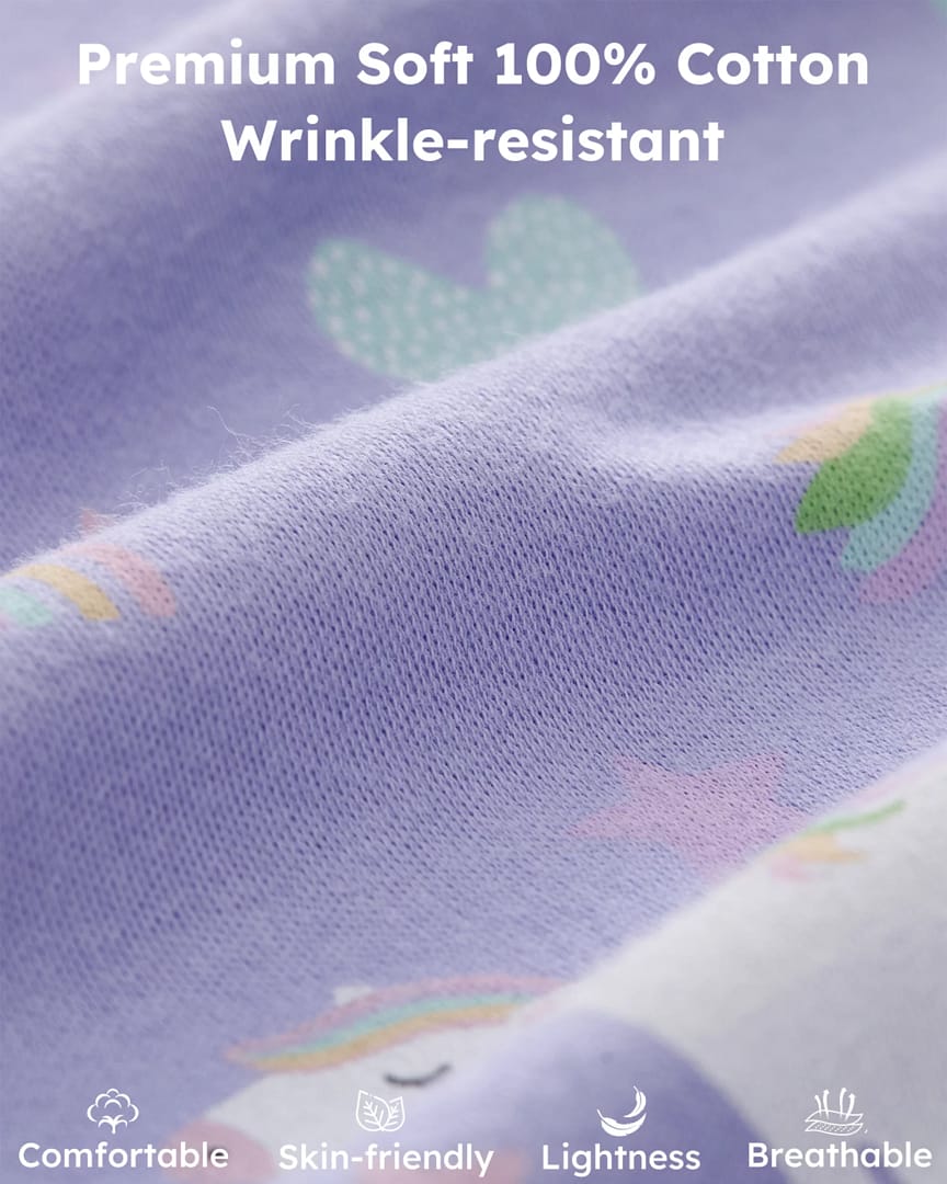 Baby Girl Sleepers 100% Cotton Footie Pajamas Newborn with 2-Way Zipper - Image 4